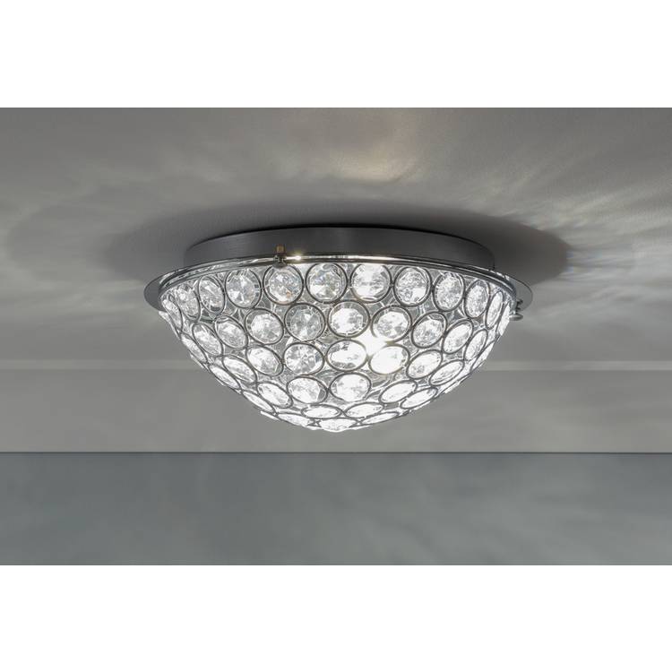 Argos Home Amelia flush ceiling light chrome glass beads 30cm - British product