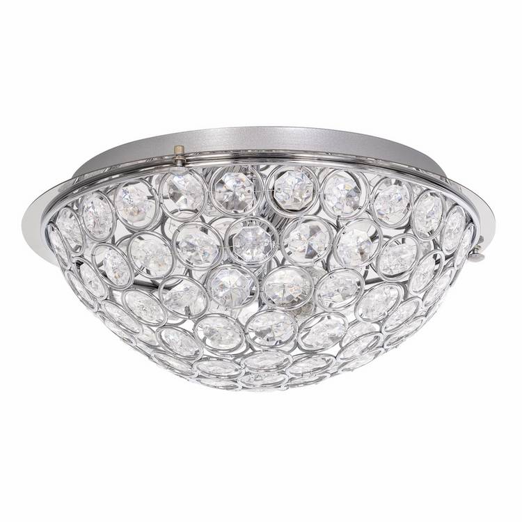 Argos Home Amelia flush ceiling light chrome glass beads 30cm - British product