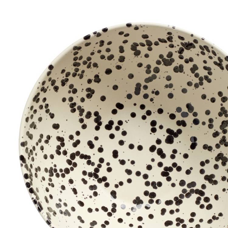 Habitat black splatter stoneware salad bowl 22cm, UK version