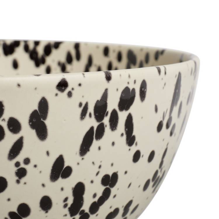 Habitat black splatter stoneware salad bowl 22cm, UK version