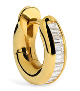 Harrods Spinelli Kilcollin Yellow Gold and Diamond Mini Single Hoop Earring- Buy online at McGrocer