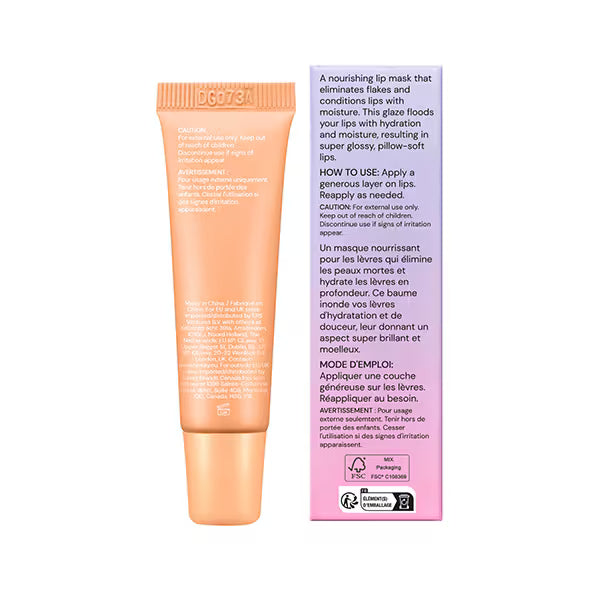 DNR Glossmetics Peptide Lip Glaze Peach 10ml - British product