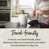 Tommee Tippee milk powder dispensers To Go x6, imported from the UK