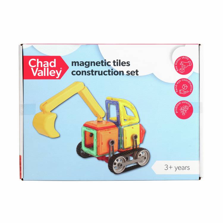 Chad Valley magnetic tile construction set 100 piece - British product