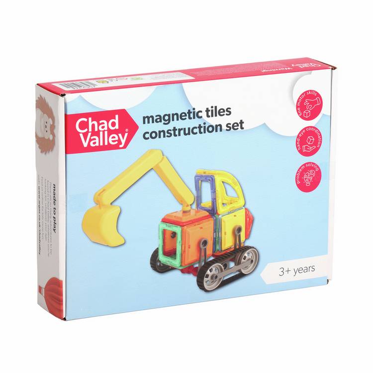 Chad Valley magnetic tile construction set 100 piece - British product