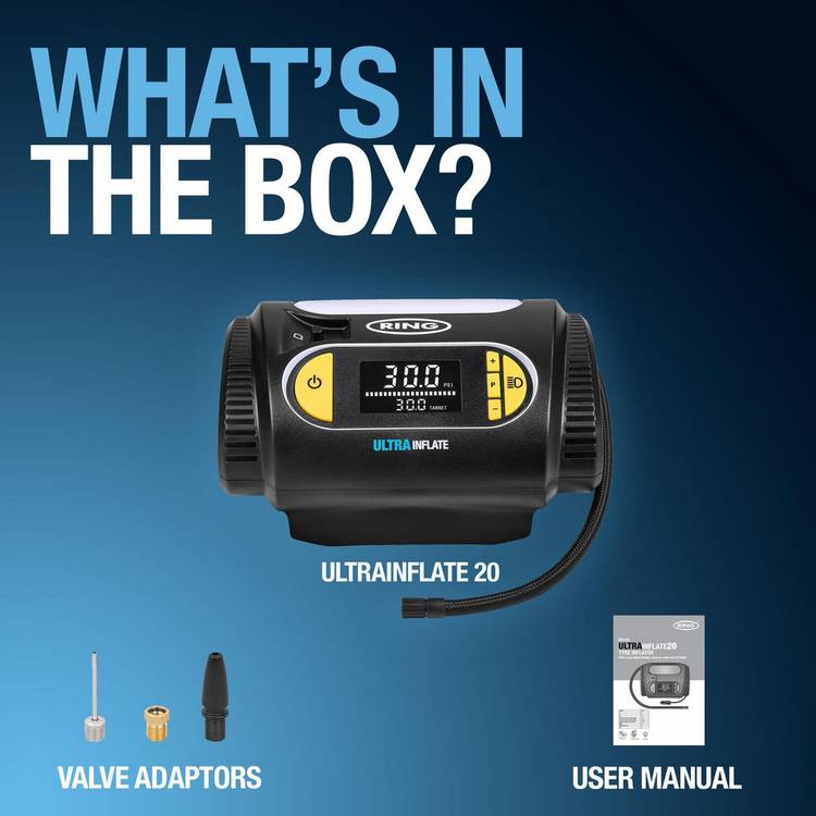 Ring digital tyre inflator ULTRAINFLATE 20 (British brand)