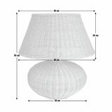 Habitat XL wicker table lamp in natural rattan, UK version