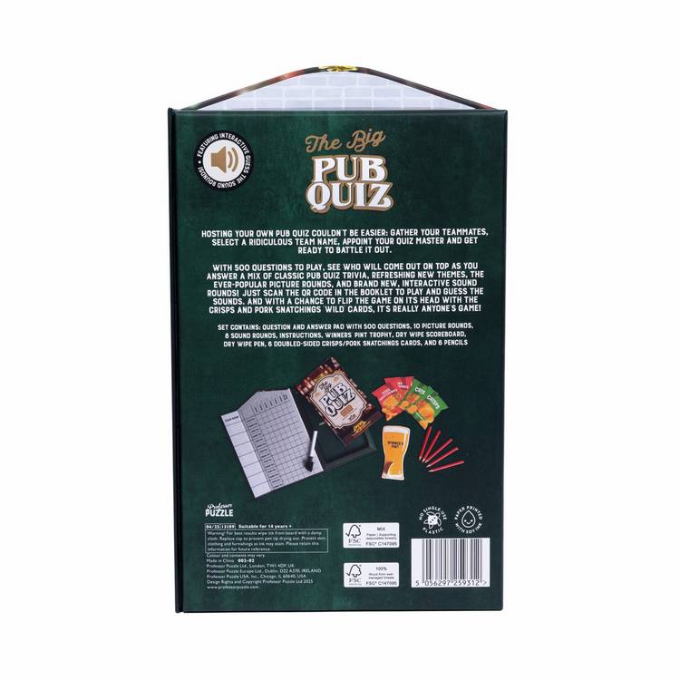 Professor Puzzle Big Pub Quiz 2025 edition (British brand)