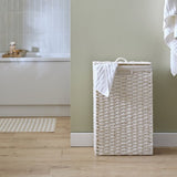 Argos Home white slimline woven laundry hamper 45L - British product