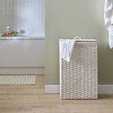 Argos Argos Home 45L Slimline Woven Laundry Hamper White- Buy online at McGrocer