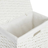 Argos Home white slimline woven laundry hamper 45L - British product