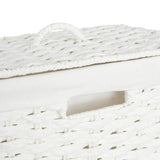 Argos Home white slimline woven laundry hamper 45L - British product