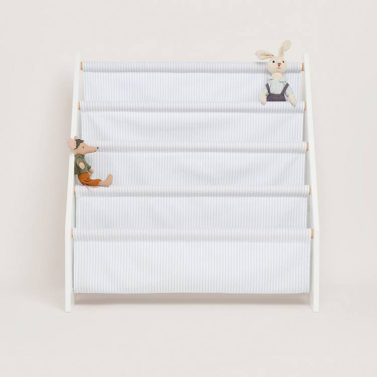 Great Little Trading Company sling bookcase stripe blue, imported from the UK