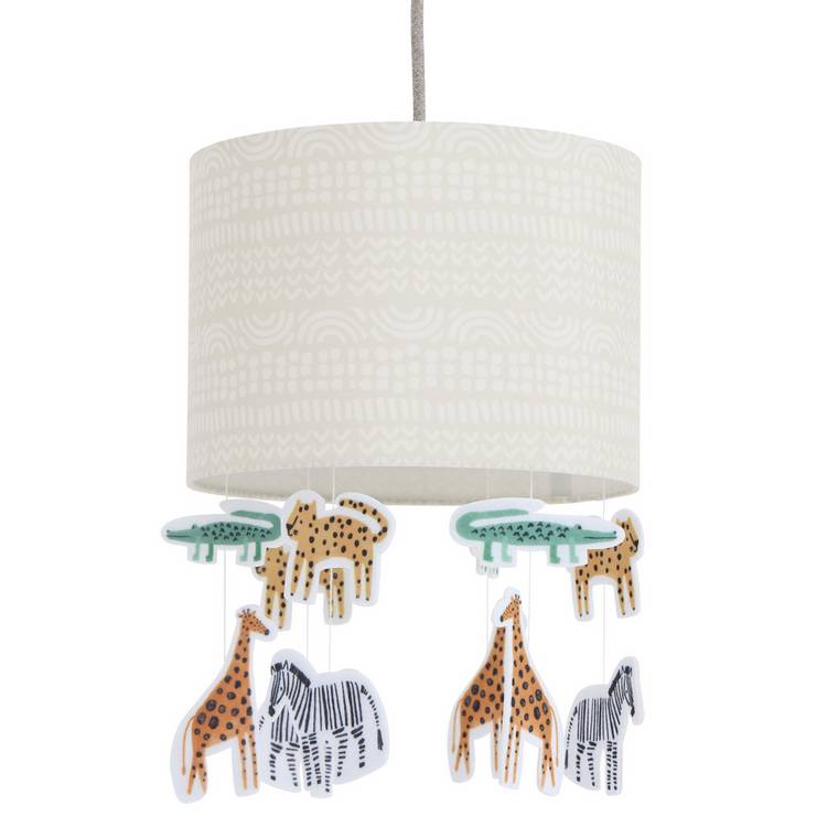 Habitat jungle lampshade with hanging animals 25cm, imported from the UK