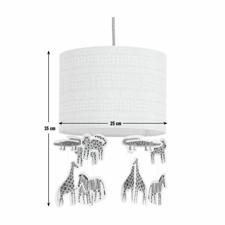 Habitat jungle lampshade with hanging animals 25cm, imported from the UK