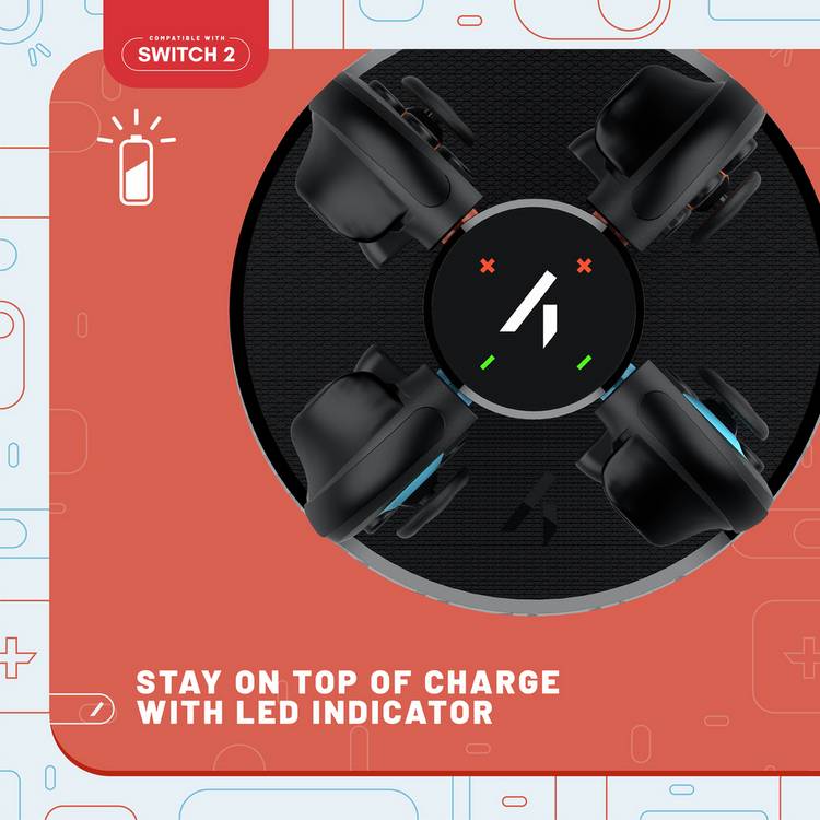 STEALTH magnetic quad charger for Nintendo Switch 2 Joy-Cons, imported from the UK