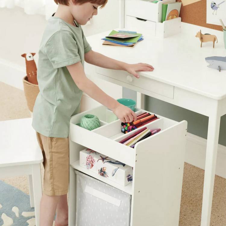Great Little Trading Company under desk storage white, imported from the UK