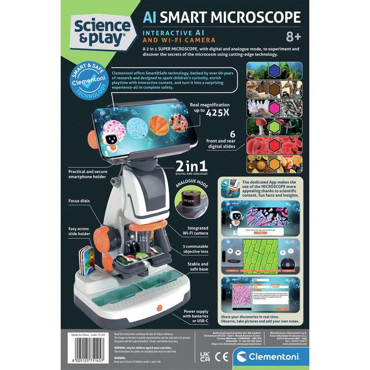Clementoni AI Smart Microscope, imported from the UK