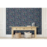 Arthouse Bumblebee Meadow Wallpaper navy blue - British product
