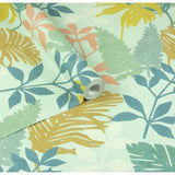 Arthouse Esselle Fun Leaf blue wallpaper, UK version