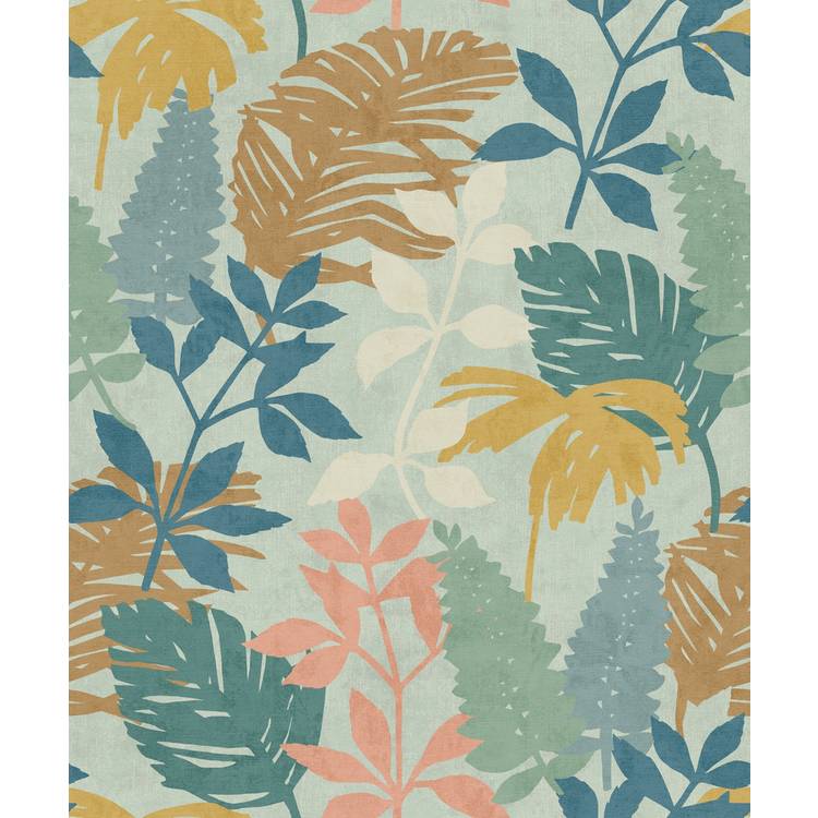 Arthouse Esselle Fun Leaf blue wallpaper, UK version