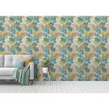 Arthouse Esselle Fun Leaf blue wallpaper, UK version