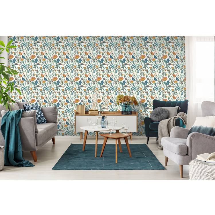 Arthouse Esselle Lush Paradise blue wallpaper roll (British brand)