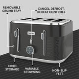 Breville Obliq 4-Slice Toaster Black, UK version