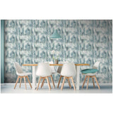 Arthouse Esselle blue painterly pattern wallpaper (British brand)