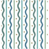 Arthouse Squiggle Stripe wallpaper blue green roll, UK version
