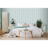 Arthouse Squiggle Stripe wallpaper blue green roll, UK version