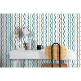 Argos Arthouse Esselle Squiggle Stripe Wallpaper Blue & Green 50cm x 10.05m- Buy online at McGrocer