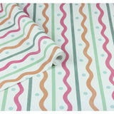 Arthouse Esselle squiggle striped wallpaper multicoloured (British brand)