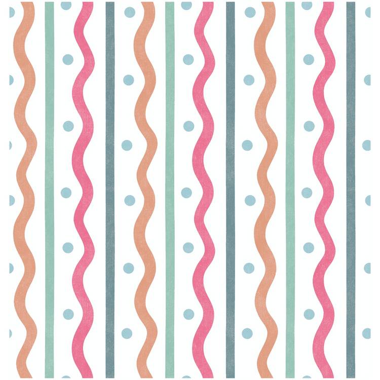 Arthouse Esselle squiggle striped wallpaper multicoloured (British brand)