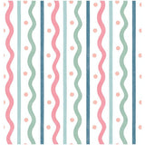 Arthouse Esselle squiggle stripes wallpaper pink multi (British brand)