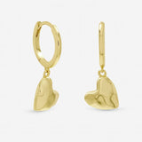 Argos Inicio Gold Plated Molton Heart Huggie Earrings in Gift Pouch- Buy online at McGrocer
