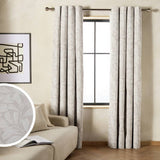 Argos Habitat Leaf Blackout Eyelet Curtains - Grey - 117x137cm- Buy online at McGrocer