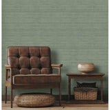 Arthouse Esselle raffia texture wallpaper in green, imported from the UK