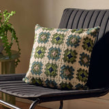 Argos Argos Home Crochet Cushion Green 43x43cm- Buy online at McGrocer