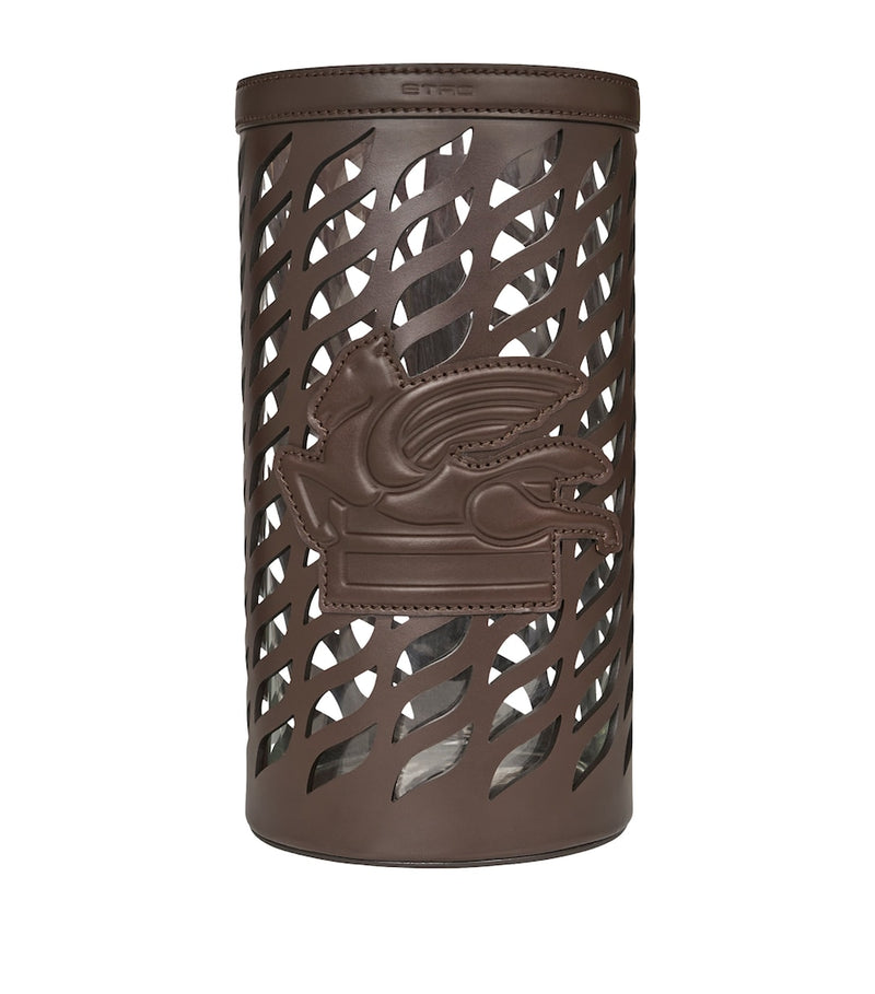 Etro leather drill vase 30.5cm, imported from the UK
