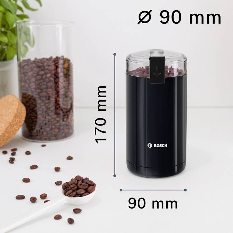 Bosch coffee bean grinder black compact (British brand)