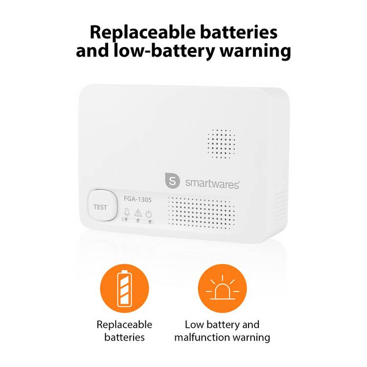 Smartwares carbon monoxide detector alarm, imported from the UK