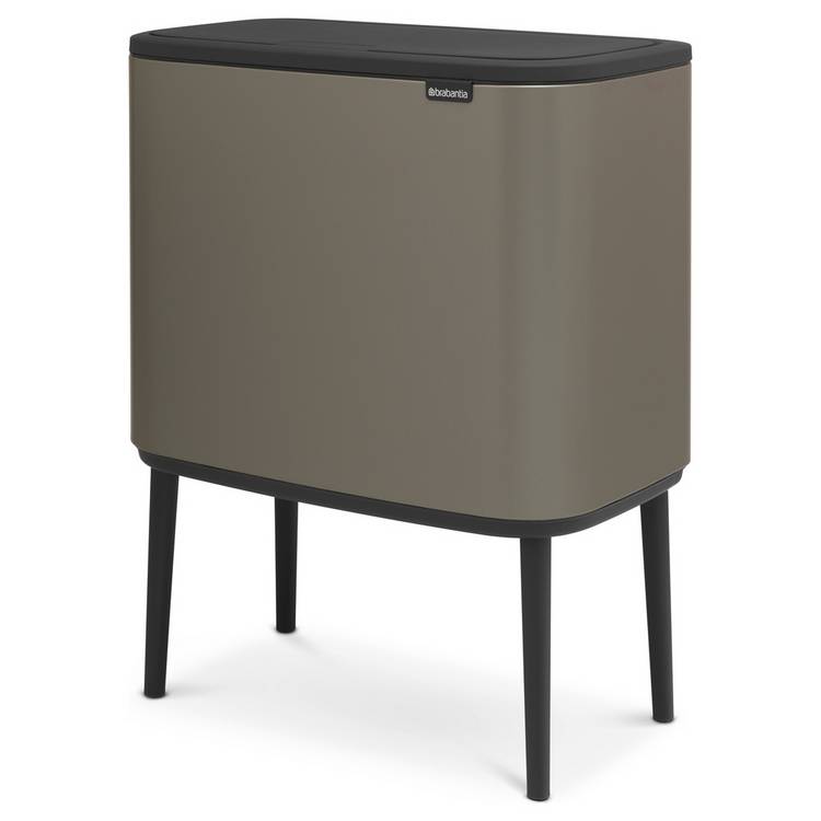 Brabantia touch top bin Dark Grey 11+23 litre, imported from the UK