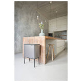 Brabantia touch top bin Dark Grey 11+23 litre, imported from the UK