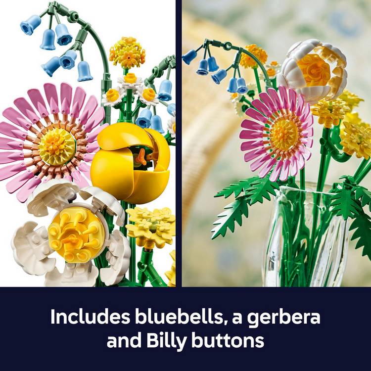 LEGO toy flowers set Petite Sunny Bouquet 373 pieces - British product