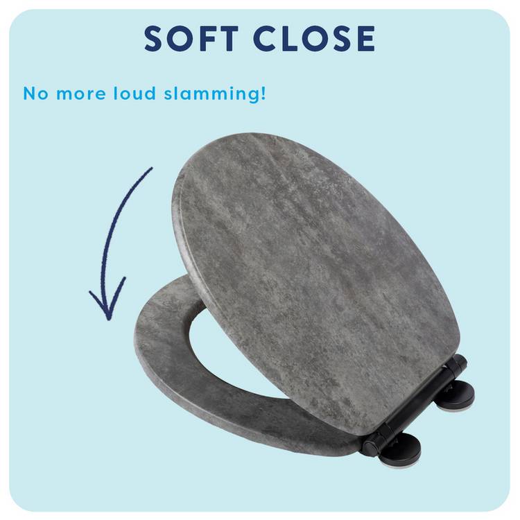 Croydex toilet seat grey, imported from the UK