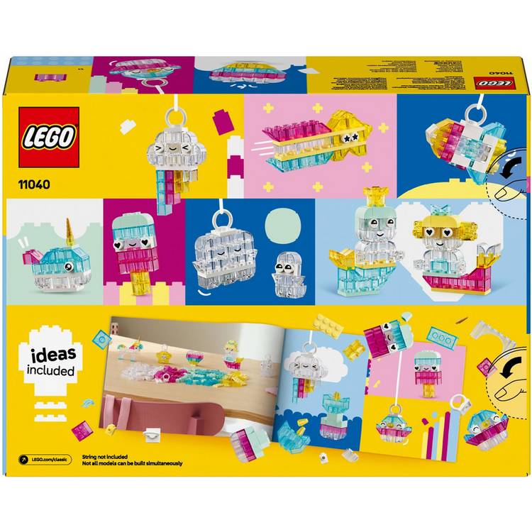 LEGO Classic Magical Transparent Box 340-piece building set (British brand)
