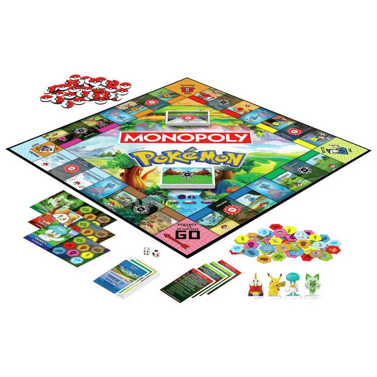 Hasbro Monopoly Pokémon edition board game, imported from the UK