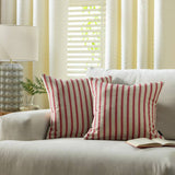 Argos Habitat Red Stripe Yarn Dye Cushion Cover - 2 Pack - 43x43cm- Buy online at McGrocer