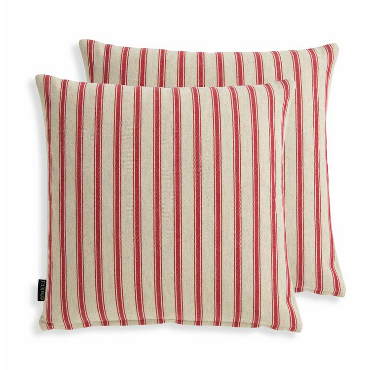 Habitat red stripe cushion covers 43x43cm (British brand)